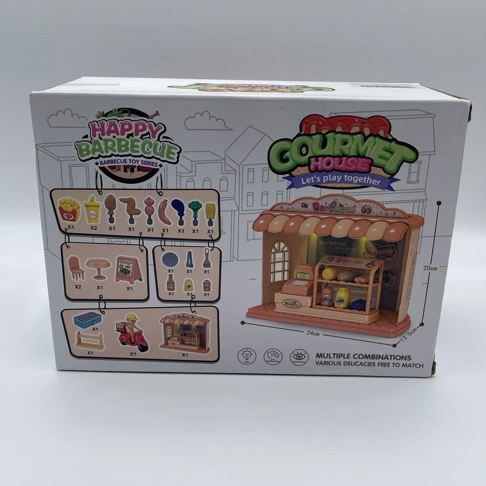 Gourmet House Kids BBQ Kitchen Market Toy Playset in Box